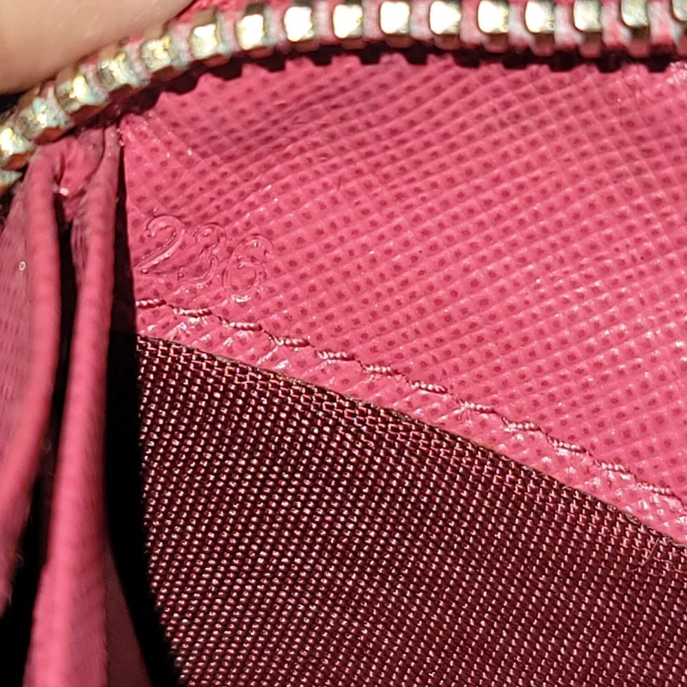 Prada Pink Saffiano Leather Zip Around Wallet - Picture 2 of 11